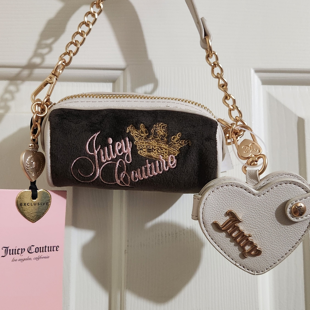 Juicy Couture Key To Juicy Mini Barrel Mirror Dangle Chocolate NWT